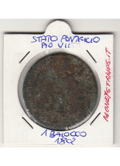 1802 PIO VII 1 Baiocco